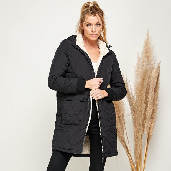 Reversible Shera Jacket, Parka Jacket with Drawstring Detail - Picture 6 of 15